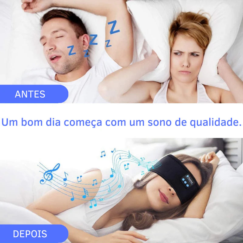 Máscara para Dormir com Fones de Ouvido Bluetooth